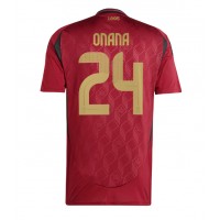 Camiseta Bélgica Amadou Onana #24 Primera Equipación Eurocopa 2024 manga corta